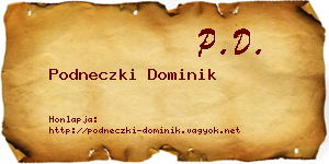 Podneczki Dominik névjegykártya