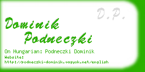 dominik podneczki business card